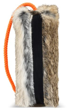 Firedog - Dummy per cibo con pelliccia di coniglio, con chiusura lampo, impermeabile e lavabile