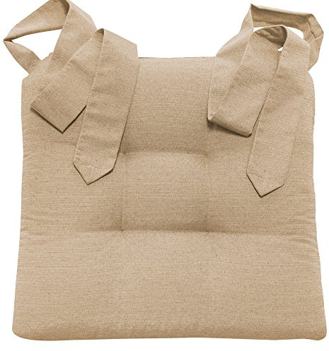 JEMIDI HOMELEVEL Coussin de Chaise - Coussins d'assise à Nouer 42 x 46 x 7 cm avec Sangles - Coussin intérieur extérieur Salon Cuisine Jardin terrasse