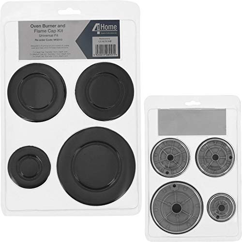 MasterPart Oven Cooker Hob Gas Burner Crown & Flame Cap Kit (Small, Medium & Large, 55mm - 100mm)
