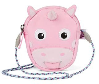 Affenzahn Kinderportemonnaie Brustbeutel, Umhängetasche für Kinder im Kindergarten, Einhorn - Pink
