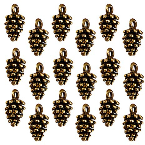 HEALLILY 50 Stück Retro Charm Tannenzapfen Design Dekorative Handwerk Vintage Anhänger Antike Gemischte DIY Metall Charms für Halskette Armband Gemischte Bronze