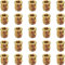 YoiYee Wood Furniture M6 x 13 mm Threaded Insert Nuts Interface Hex Socket Drive Zinc Yellow Passivated - 25 Pack