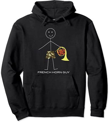 Lustiger Herren French Horn Guy, Boy French Horn Player Musiker Pullover Hoodie