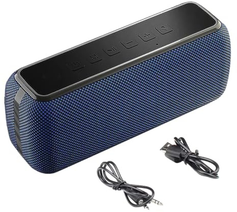 rongweiwang XDOBO Bluetooth 5.0 Speaker Type-c Rechargeable Waterproof 60W 3D Stereo Sound Speaker, Black Blue