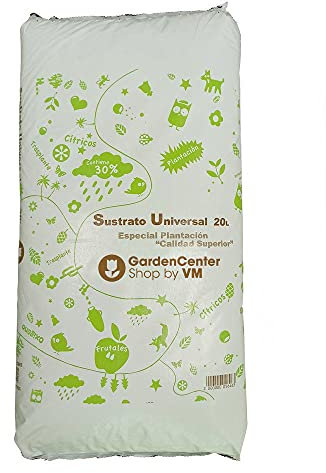 Garden Center Shop | Sustrato Universal VM 20 L | Mezcla Premium con Fibra de Coco, Perlita y Multicote | Aireación Superior y Fertilizante Integrado | Ideal para Interior y Exterior