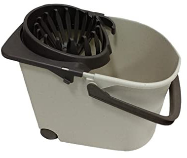 TATAY 1031438, Secchio Lavapavimenti Spider ECOHOME, Polipropilene, Senza BPA, Scarico a Pressione, Senza Spruzzi, Fatto in Spagna, 100% Materiale Riciclato, Colore Beige, Misure 25.5x38.2x31cm