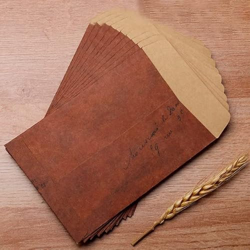 ALRIUS 10 stücke Vintage Kraftpapier Umschläge Postkarte Verpackung Hochzeit Party Einladung Karte Tasche Löhne Briefblöcke Abdeckung Bürobedarf