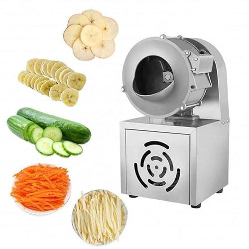 Máquina trituradora de verduras eléctrica comercial, máquina rebanadora y trituradora multifuncional, cortadora de alimentos para trabajo pesado, cortadora profesional para frutas y verduras 2.5mm
