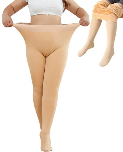 Merlvida Medias Térmicas Mujer con Interior de Forro Polar Medias Reductoras Mujer Transparentes Falsas Medias Térmicas Invierno Mallas Alto Cintura Leggings Pantimedias Leotardos Talla Grande S-3XL