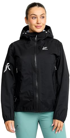 RevolutionRace Arcade 3L Lightweight Jacket für Damen, Wasserdichte Jacke, Packbare Windjacke für Wanderungen und Outdoor-Aktivitäten, Black, M