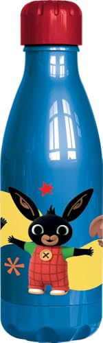 Bing Stor Borraccia Originale plastica riutilizzabile per bambini con da 560 ML senza BPA e con tappo a vite anti fuoriuscite e schizzi.