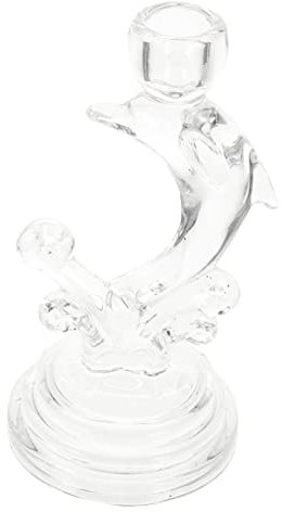 Alipis Luxuriöser Kerzenständer Aus Glas Im Französischen Stil Delfine 3-teilig Kandelaber für Feiertagsdekoration