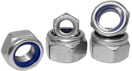 Sicherungsmuttern, Nylon-Sicherungsmuttern M2 M2.5 M3 M4 M5 M6 M8 M10 M12 M14 M16 M20 M24 M27 M30 Muttern 304 Edelstahl for den mechanischen Gebrauch Nylon-Kontermuttern(M30 1PC)