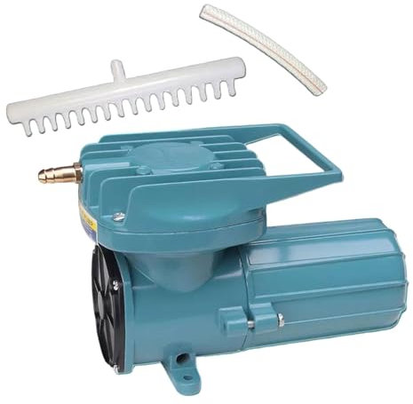 LOVIVER Aquarium Luftpumpe, DC 12 V, Luftpumpenwerkzeug, Zubehör, Teichbelüfter, Metall Aquarium Luftpumpe für Außenteich Hydrokultur, 12 V, 130 W, 288x150x186mm