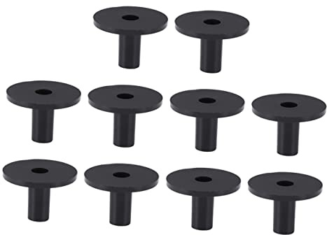 FUNOMOCYA 10stücke Beckenhüllen für Schlagzeug Percussion Instrumente Zubehör Schwarz