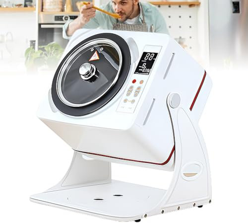 Máquina de cocción automática inteligente, procesador de alimentos comercial, robot de cocina multifuncional, olla para saltear, rotación de 360° y calefacción integral 3D, para restaurante en casa