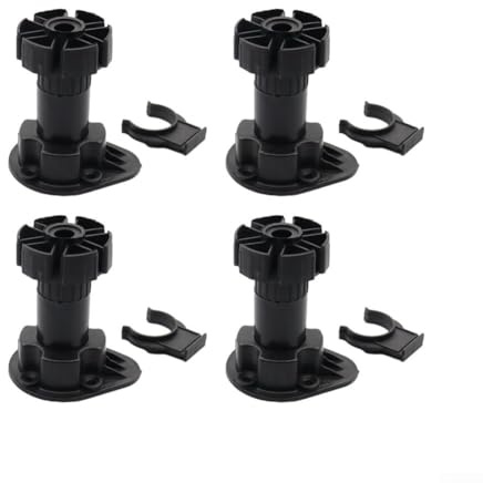 Piedini regolabili per mobili, in plastica, altezza per mobili da cucina, bagno, armadio (10 cm)