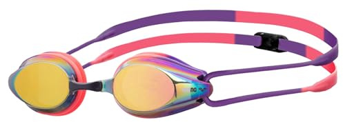 Arena Tracks Unisex Erwachsene Essential Racing Schwimmbrille, Wettkampfschwimmer, FINA-genehmigt, Anti-Beschlag-Spiegel/nicht verspiegelte Gläser