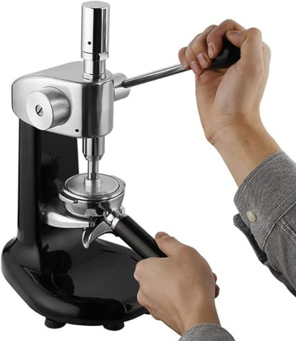Máquina manual de acero inoxidable para uso comercial o doméstico, manipulador manual de café cuantitativo con dispensador de polvo