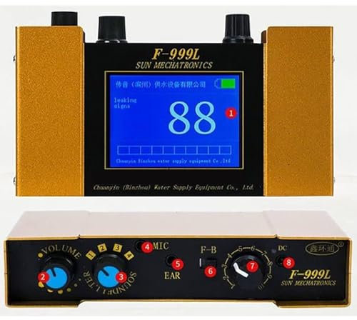 Instrumento de detección de fugas de tuberías de agua, equipo eléctrico de detectores de fugas de agua subterránea,detección de fugas en interiores y exteriores con auriculares