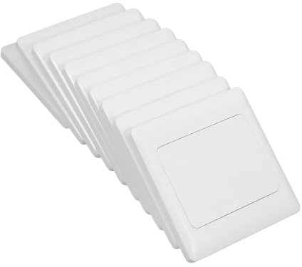 Gatuida 10piezas Placas De Interruptor Luz Blanco Resistente Altas Temperaturas Diseño Moderno Para Renovación Del Hogar Protección Segura y Duradera Para Enchufes y Interruptores