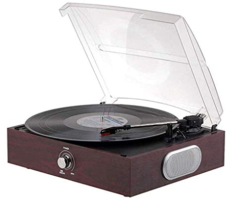 JFNHUTL Tourne-Disque Vinyle Bluetooth, Platine Vinyle, Tourne-Disque, Platine de Valise Portable avec Haut-parleurs externes puissants