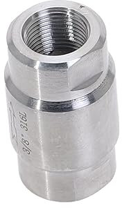 PHNOITPQ Rückschlagventile 304 Edelstahl Hochdruck-Rückschlagventile Gas Wasser Einwegventil DN6 DN8 DN10(1/4Inch)