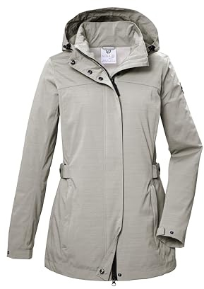 G.I.G.A. DX Dam softshelljacka/utomhusjacka med dragkedja huva GS 75 WMN SFTSHLL JCKT, sten, 50, 42695-000