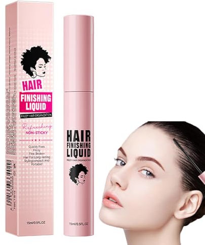 Hair Mascara 15 ML- Hair Finishing Stick - Wax Stick Tamer Shaping Gel - Styling Gel Great for Little Girls Schoolhair - Quick Fix for Flyaways - Non-greasy Pink Colour