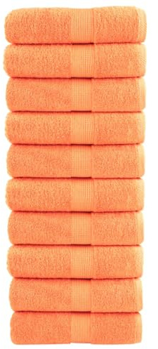 LLEZKBR Home & Garden, Bettwäsche & Bettwäsche, Handtücher, Premium-Seifentücher, SOLUND 10 Stück, Orange, 30 x 30 cm, 600 g/m²