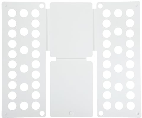 QUARKZMAN Shirt Folder Board T-Shirt Organizer Weiß 18,9 x 15,7 Zoll | T-Shirt Kleiderfalter Faltbrett, Faltbarer Kunststoff, für Kleiderschrank Schublade Einfache Kleidungsaufbewahrung