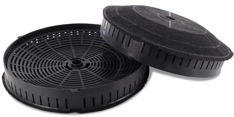 DEKAROX Activated Carbon Filter Set of 2 170 mm Diameter Round Compatible with Whirlpool 484000008824 Wpro Type 57 CHF57 AEG 4055171138 Elica CFC0038668 2 Pieces Cooker Hood Filters for Cooker Hood