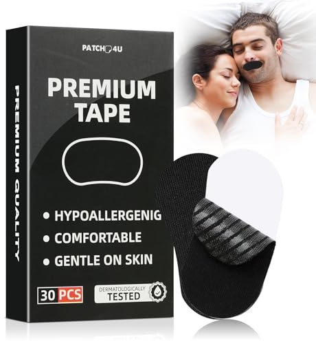 Dufuso Cinta Bucal para Dormir 30 Piezas, Anti Ronquidos Tiras Bucales Antirronquidos, Mouth Tape for Sleeping, Desarrolla el Hábito de la Respiración Nasal