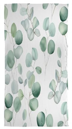 Mexpekil Écharpe en soie pour femme - Feuilles d'eucalyptus vert sauge - Longue écharpe en mousseline de soie douce et légère - Châle transparent pour femmes et filles