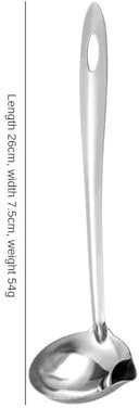 Ergonomica Manico lungo in acciaio inox scolapasta cucchiaio da zuppa scolapasta zuppa da cucina sugo olio zuppa separatore di grassi mestoli schiumarola cucchiaio da zuppa scolapasta for cucinare per