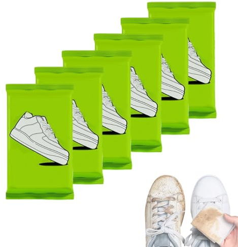 Quick Clean Shoe Wipes, Sneaker Cleaning Wipes, Premium Wipes for Removing Dirt, Stains, Scuffs and Care (6 Packs)