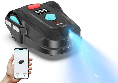 YARDCARE M800Plus Mähroboter ohne Begrenzungskabel, 800 m², GPS Positionierung+KI Vision Rasenmäher Roboter ohne Kabel, U-förmiger Mähmodus, 150 Hinderniserkennungen, automatische Aufladung, App