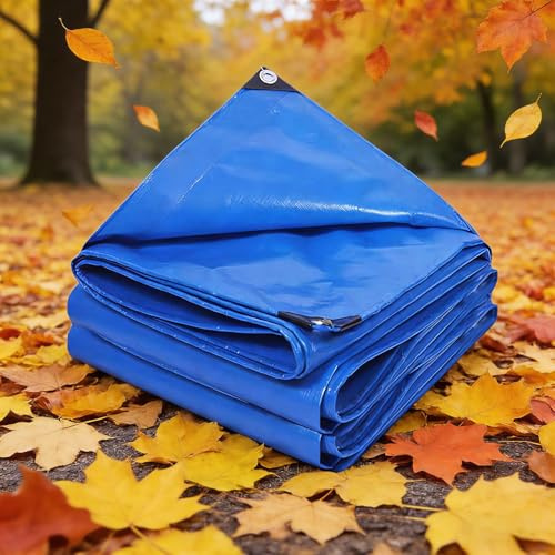 Telone Impermeabile per Esterno 180 x 250 cm Extra Impermeabile Telone di Copertura con Occhielli per Mobili da Giardino Barche Legno Piscina Camion, Blu