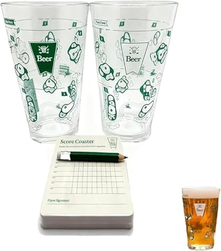 campo de golf de 9 hoyos en un vaso de cerveza: un juego de beber original para los amantes del golf y los asistentes a la fiesta