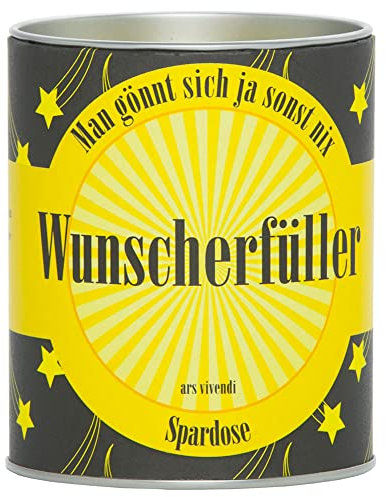 ars vivendi 4250364114004 - Spardose Wunscherfüller, Yellow