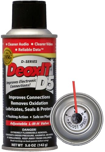 DeoxIT D5S-6 Spray, More Than A Contact Cleaner, 142g, Integrated Straw, Pack of 1