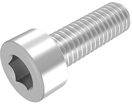 SECCARO Tornillo cilíndrico M12 x 35 mm, acero inoxidable V2A VA A2, DIN 912 / ISO 4762, hexágono interior, rosca completa, 20 piezas