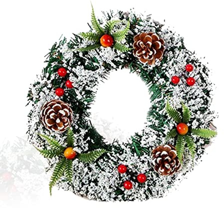 Türkranz Weihnachten,Weihnachtskranz Noel,Tannenzapfen Verzierte Girlanden,30cm Weihnachtskranz Haustür, Adventskranz Künstlich,Christmas Decorations Weihnachtsdeko Tür,Künstlicher Weihnachtstürkranz