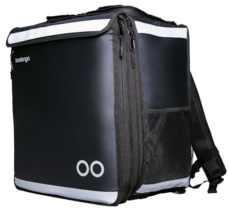 Boolanga Isolerad Leveransryggsäck 89 L • Expanderbar Termoväska • 100% Vattentät Tarp 500D • Reflekterande Remmar • Hopfällbar Komfort