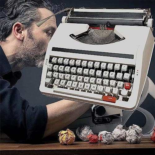 JHKG Portable Manual Typewriter - Old Fashioned Machine Typewriter With Clear Handwriting & Literary Retro Gift From The Traditional Collection