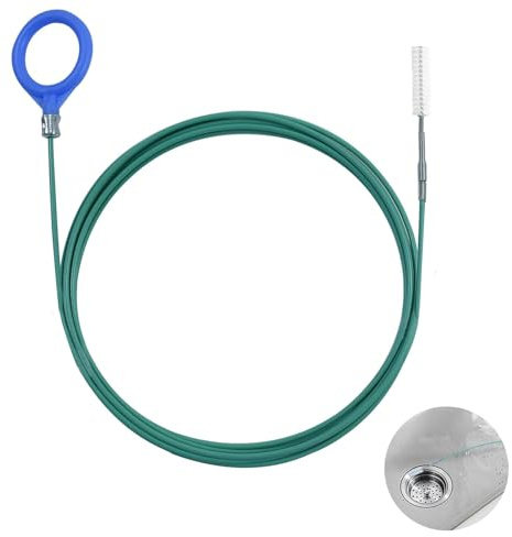 Tyrzol 3m Long Flexible Feeding Tube Cleaning Brush Slim Drain Hole Cleaning Tool Drain Unblocker Wire Refrigerator Hose Pipe Sink Snake Drain for Car Sunroof Aquarium Air Conditioner Tube Upgraded