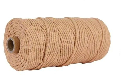 Cordoncini Di Cotone Fai Da Te 3/4mm Spago Colorato Macrame Cord Fatto A Mano 200M Corda Decorativa Tessile-caffè-2-3mmx200m