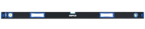 GEPCO Wasserwaage Industrie 60 80 120 200 cm Aluminium 0.8 mm Richtwaage Messwaage Bauwaage 3 Libellen Lineal 2 Griffe Magnetisch Messtoleranz: 0,5mm/m 200 cm