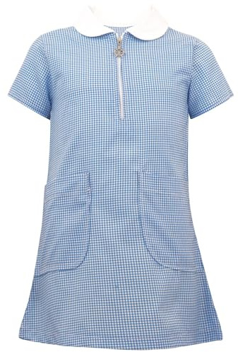 A2Z 4 barn Flickor Enhetlig Skola Kostym Mjuk Kort Ärmar - UF Dress 860 Blue 4-5