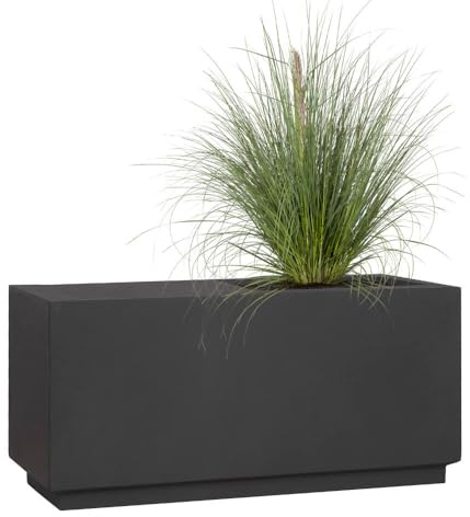 Pflanzwerk® Pflanzkübel Gartenbank Relax 42x110x44cm Anthrazit * Frostbeständige Sitzbank * * Deutsche Premiumqualität * * Lotus-Effekt Imprägnierung *